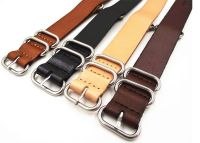 1PCS High Quality 18MM 20MM 22MM 24MM Nato Strap Genuine Cow Leather Watch Band NATO Straps Zulu Strap Watch Strap