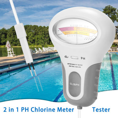 2 in 1 PH Chlorine Meter Tester PC-101 PH Tester Chlorine Water Quality Testing Device CL2 Measuring For Pool Aquarium