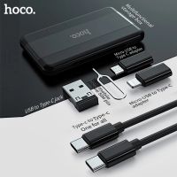 Hoco 6 in 1 Universal Smart Adapter Storage Box Micro USB Cable Type C Adapter Charge Set For iPhone Xiaomi Travel Storage Bag