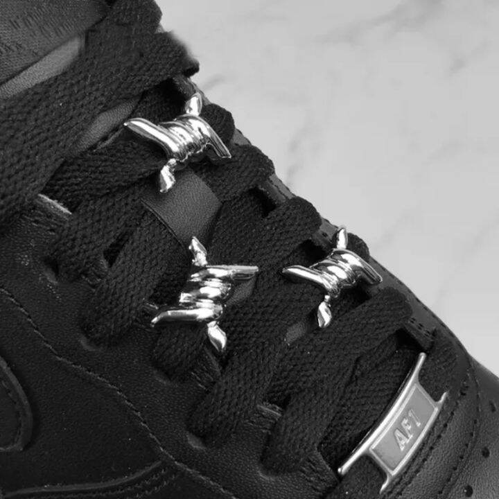 【CW】 1pcs Diy Accessories Sneakers Air Force Af1 Shoe Buckle Aj1 Wire Thorn Knot Shoelace