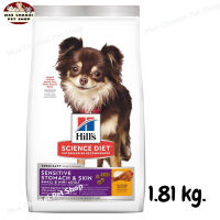 สุดปัง ส่งฟรี ?  Hills Science Diet Adult Sensitive Stomach &amp; Skin Small &amp; Mini Chicken Recipe dog food อาหารสุนัข สูตรดูแลผิวหนังแพ้ง่าย ระบบขับถ่าย ขนาด 1.8 kg.   ✨