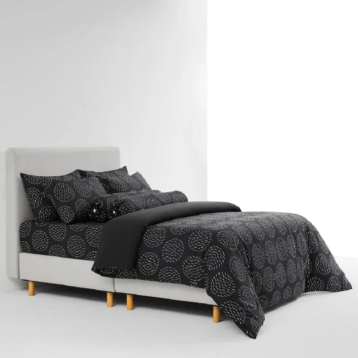 SB Design Square LOTUS ชุดผ้าปูที่นอน ผ้านวม รุ่น Attitude BROOKLYN สี BR-02B ขนาด 6ฟุต(6ชิ้น) (182 x 198 x 35.56ซม.)