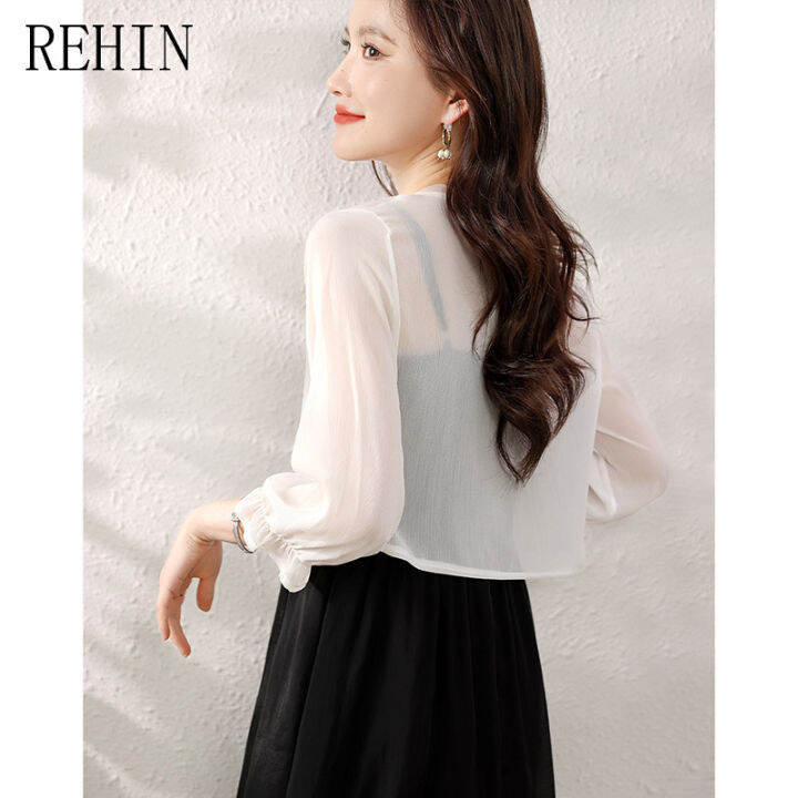 rehin-เสื้อคาร์ดิแกนผ้าคลุมไหล่ผ้าชีฟองผู้หญิง-เสื้อแจ็คเก็ตคาร์ดิแกนแขนสั้นเบาและระบายอากาศได้ใหม่ฤดูร้อน