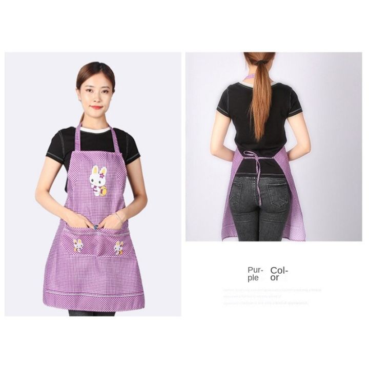 women-apron-practical-kitchen-apron-cartoon-rabbit-women-apron-kitchen-accessories-household-supplies-hanging-neck-apron-aprons