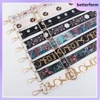 BETTERFORM แฟชั่น กว้าง ปรับได้ เข็มขัดกระเป๋าถือ ไนลอนสี สายคล้องกระเป๋า สายคล้องไหล่