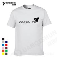 YUANQISHUN Panda Letter Print T-shirt 2019 Summer Men Cotton T Shirts Kung Fu Tshirt Tshirt High Quality Casual Custom Tops Tee XS-4XL-5XL-6XL