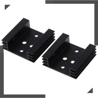 WonderfulBuyinge 2pcs 45x45x14mm TO3 TRANSISTOR HEAT SINK TO-3 Black amuminum