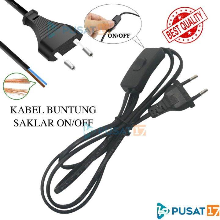 KABEL BUNTUNG SAKLAR ON OFF CABLE POWER STOP KONTAK SAMBUNGAN COLOKAN ...
