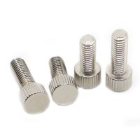 5pcs Nickel Plated Carbon Steel Thumb Screws Plain Type Metric Knurled Head Manual Adjustment Screw Bolt M3 M4 M5 M6