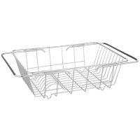 Expandable Dish Drying Rack over the SinkKitchen Stainless Steel Dish Drainer in Sink or on Counter