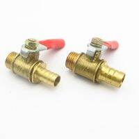 ☃ﺴ 6mm 8mm 10mm 12mm Hose Barb x 1/8 1/4 3/8 1/2 BSP Male Thread Two Way Brass Pneumatic Shut Off Ball Valve Pipe Fitting