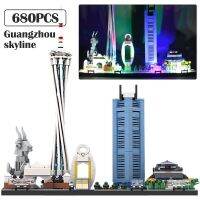 KAIYU LED City Street View Building Blocks Famous Architecture Moscow Wuhan Guangzhou House Bricks Toys For Children