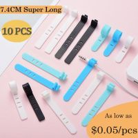 10PC Silicone Cable Strap Clips Wire Organizer Data Cable Reusable Cable Tie 3 Holes Beam Line Cord Winder Holder Keeper Manager