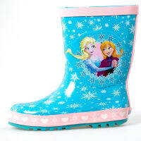 Elsa Princess Snowflake Girls Non-slip Rain boots Children cute boys cartoon Water shoes size 23-36