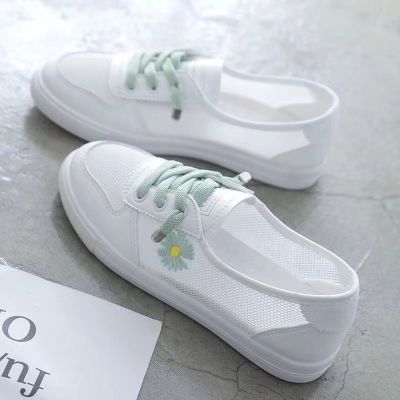 [COD] Small white shoes womens summer 2022 new mesh casual hollow breathable flat thin section Korean version all-match