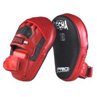 เป้ามือใหญ่ เดชา DECHA LARGE FOCUS MITTS DFM18 หนังไมโครไฟเบอร์ สีดำ แดง แบบมือสวม เป้ามือเตะ