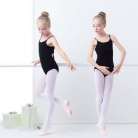 Black Girls Ballet Leotard Bodysuit Kids Cotton Multi-Straps Ballet Clothes