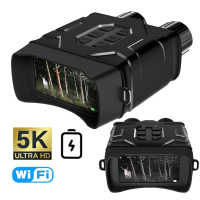 กล้องส่องทางไกล NV016การมองเห็นได้ในเวลากลางคืน5K UHD พร้อม WiFi 4 "ซูมดิจิตอล10X 52MP กล้องโทรทรรศน์มองเห็นต่ำ/ไม่มีแสงสำหรับการตั้งแคมป์