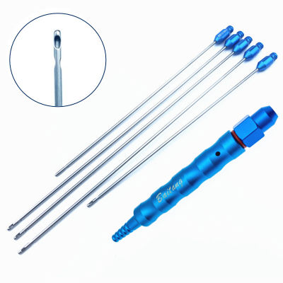 การดูดไขมัน cannula Tri-Port holes การเก็บเกี่ยวไขมัน cannula liposuction Tools การถ่ายโอนไขมัน cannula Luer LOCK