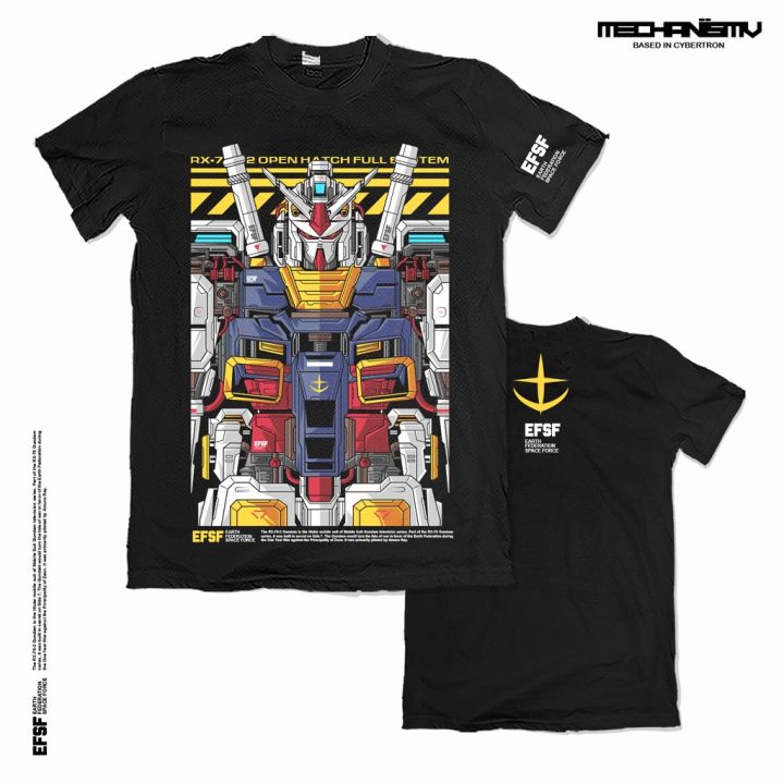 ข้อเสนอพิเศษ-เสื้อยืดผ้าฝ้ายพิมพ์ลายแฟชั่น-gundam-rx-78-2-เสื้อยืด-เปิดหมวก-ออกแบบเอง-xs-5xl-s-5xl