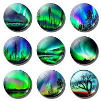 ▨☞▨ Northern Lights Refrigerator Magnets Glow In The Dark Fridge Magnet Luminous Fridge Magnet Souvenir Sticky Notes Home Decoration