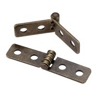 【hot】 2pcs Antique Hinges w/screws 4 Holes Cabinet Door Luggage Rectangle Drawer Jewelry Wine 58x13mm