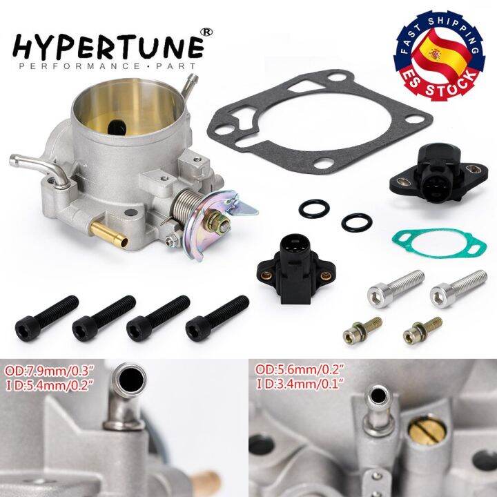 70MM Throttle Body ชุด TPS และแผนที่สำหรับ Honda B/D/H/F Series B16 B18 ...