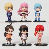 [AhQ ornaments] 10เซนติเมตร6ชิ้น Rinne ไม่มี Lagrange Kyouno Madoka Lan สะสมตัวเลขรุ่น Q ตุ๊กตาสำหรับของขวัญคริสต์มาส