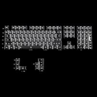 116 YMDK Blank PC Transparent Backlit Keycaps Cherry Profile ANSI ISO Keycap For MX Mechanical Keyboard 104 96 87 84 68