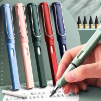 16pcs Set Unlimited Pencil For Students Endless Pen Continuous Core Black Technology No Chipping Harmless Inkless Replace Refill