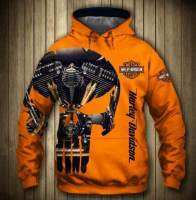 [เสื้อยืด Cloud Sense]    harley-Davidson Mens Pullover Sweatshirt, Bar &amp; Shield Hoodie, Gray 3007