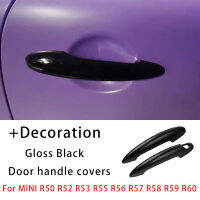 กลอสสีดำมือจับประตูรถครอบคลุมจดจ้องด้านนอกสำหรับ MINI Cooper S R52 R53 R55 R56 R50 R59 R60 R61อุปกรณ์เสริม