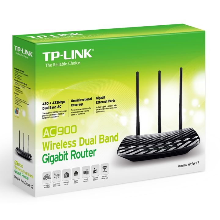 ประกัน-lt-tp-link-archer-c2-ac900-wireless-dual-band-gigabit-router-เราเตอร์-อุปกรณ์ขยายสัญญาณไวไฟ-network-kit-it