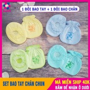 Bao Tay Chân Cho Trẻ Sơ Sinh BO CHUN, Thoáng Mát, Mềm Mại, Dường May Cẩn