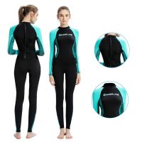 ชุดดำน้ำ Wet Suit ว่ายน้ำแบบสน็อกเกิลชุดว่ายน้ำหญิงนีโอพรีนสำหรับ XS-XL ชุดดำน้ำมีซิปด้านหลังเต็มรูปแบบ