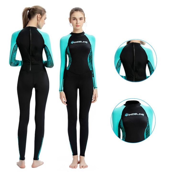 ชุดดำน้ำ-wet-suit-ว่ายน้ำแบบสน็อกเกิลชุดว่ายน้ำหญิงนีโอพรีนสำหรับ-xs-xl-ชุดดำน้ำมีซิปด้านหลังเต็มรูปแบบ