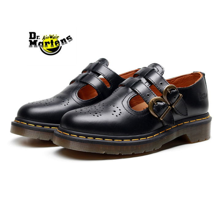 doc-dr-martens-air-wair-8065-mary-jane-หัวเข็มขัดคู่น่ารักของแท้รองเท้าบูตมาร์ตินเรียบสำหรับผู้หญิงรองเท้า-martens