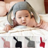 【hot sale】ﺴ C05 Autumn Winter Rabbit Long Ear Kintted Baby Hat Warm Soft Photp Prop Baby Bunny Beanie