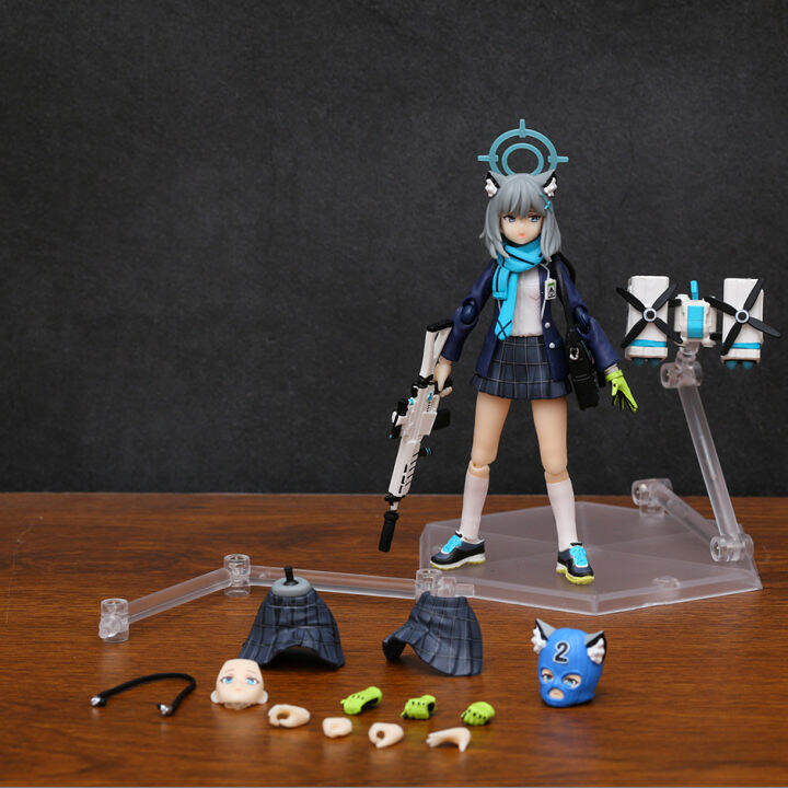 Figma 567 Shiroko Sunaookami (Blue Archive) Action PVC Collection Model ...