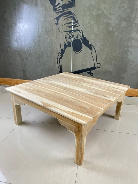 tt-shop-โต๊ะญี่ปุ่น-มี-3ขนาด-แบบไม่พับ-โต๊ะ-โต๊ะทานข้าว-โต๊ะวางของ-โต๊ะไม้สักปิคนิก-โต๊ะเตี้ย-โต๊ะสนาม