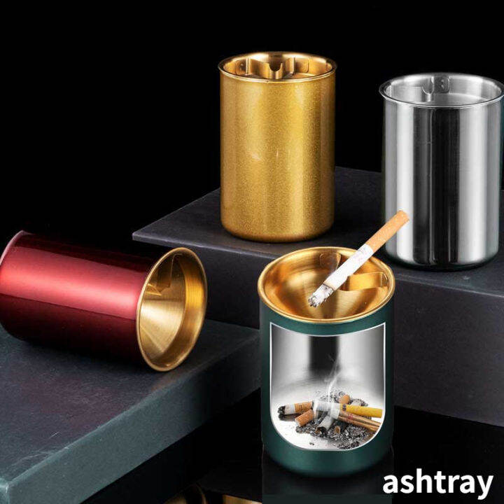 cw-detachable-metal-stainless-steel-ashtray-creative-funnel-windproof-car-ashtray-cup-living-room-anti-fly-ash-office-home-decorhotth