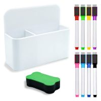 Magnetic Dry Erase Marker Holder, Magnetic Marker Holder for Whiteboard, 8 Pieces Magnetic Dry Erase Markers