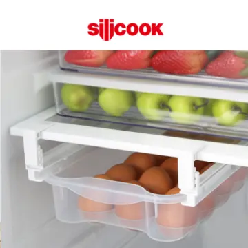 Silicook Refrigerator Food Storage Flat Containers with Tray Kitchen Organizer