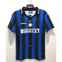 2022 2023 ล่าสุด เสื้อกีฬาแขนสั้น ลายทีมชาติฟุตบอล Inter Home 97 98 Inter สไตล์วินเทจ ไซซ์ S-XXL AAA