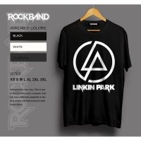 ผู้ชายเสื้อยืดเสื้อยืดแขนสั้นพิมพ์ลาย Linkin Park Rockband