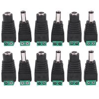 12 Pcs 5.5X2.1Mm Female + Male CCTV DC Power Connector Adapter Repar Part