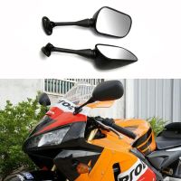 กระจกสำหรับ Honda มองหลังมอเตอร์ไซค์ซ้ายขวาสีดำ2ชิ้น CBR600RR 2003 2004 2005 2006 2007 CBR1000RR 2004 2005 2006 2007