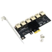 Add On Card PCI-E Extender Riser 1 to 6 PCI-E 16X Slots Graphics Card External USB3.0 PCI-E Adapter For Desktop Computer