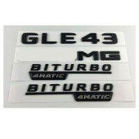 GLE43สีดำ AMG BITURBO 4MATIC Trunk Fender ป้ายสัญลักษณ์สำหรับ