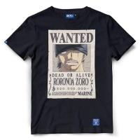 เสื้อยืดฤดูร้อน เสื้อยืดวันพีช One piece-BK Wanted-ZORO เสื้อยืดฤดูร้อน